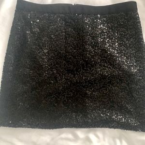 JCREW BLACK SEQUENCE MINI SKIRT